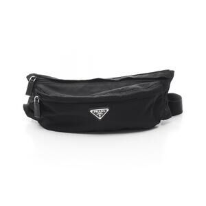 PRADA TESSUTO MONTAGN waist bag Body Belt Crossbody nylon leather Black